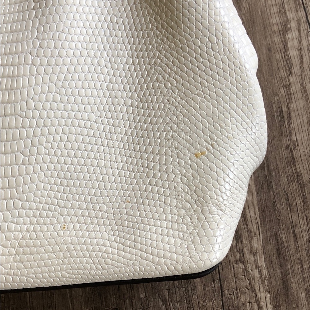 Dooney & Bourke Peddle Grain Hobo White and Brown Shoulder Bag - Picture 3 of 12
